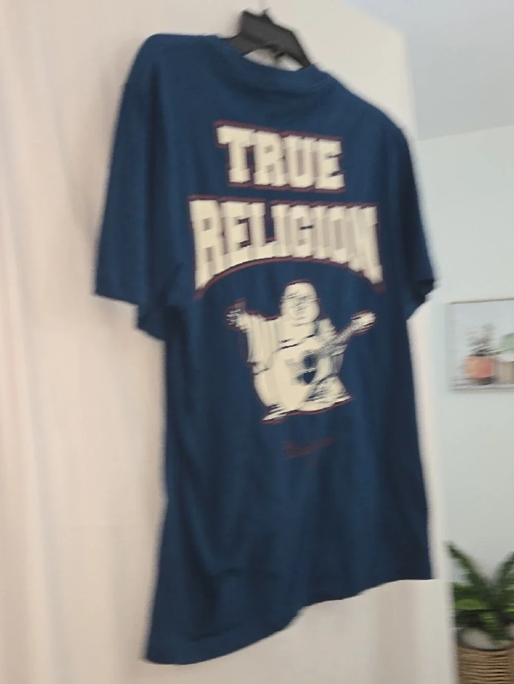 True Religion Dark Teal Short‑Sleeve Tee with Horseshoe Logo